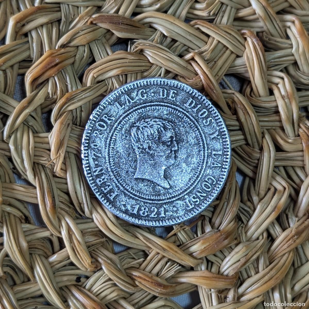 Reproducciones billetes y monedas: 20 reales - Fernando VII - 1.821 d.C. (Lote 52252)