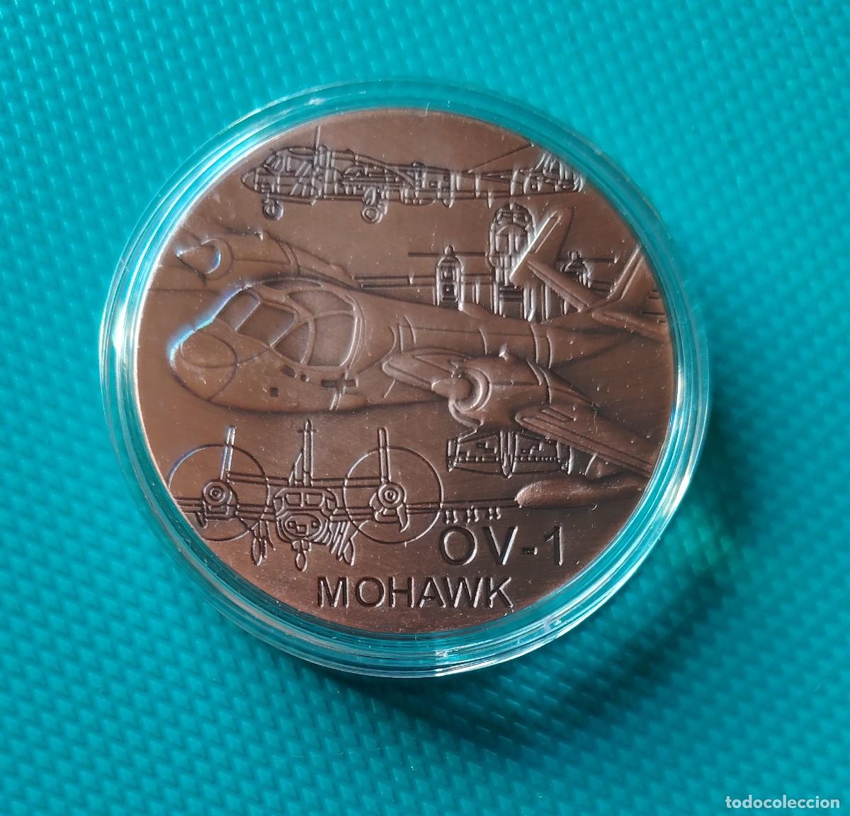 Reproducciones billetes y monedas: MONEDA DE 1 ONZA DE COBRE - MOHAWK OV 1 - UNITED STATES ARMY - 226VBV