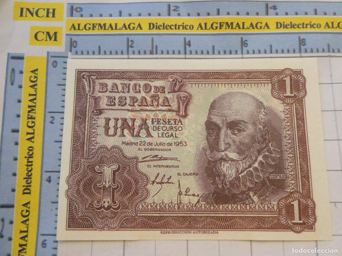 Reproducciones billetes y monedas: BILLETE FACS&Iacute;MIL DE ESPA&Ntilde;A. SERIE BILLETES DEL FRANQUISMO. 1 PESETAS MADRID 22 JULIO 1953. 31