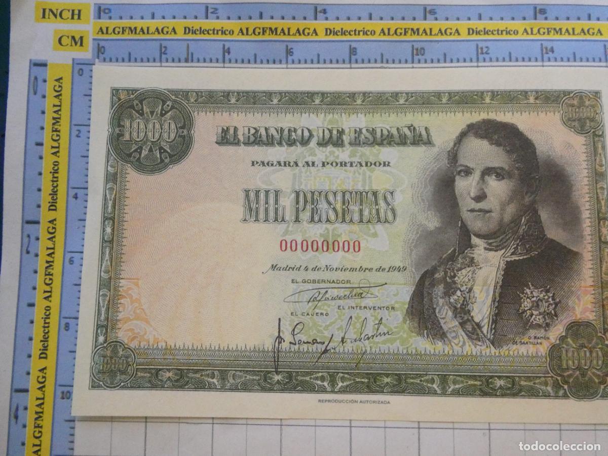 Reproducciones billetes y monedas: BILLETE FACS&Iacute;MIL DE ESPA&Ntilde;A. SERIE BILLETES DEL FRANQUISMO. 1000 PESETAS MADRID 4 NOVIEMBRE 1949 38