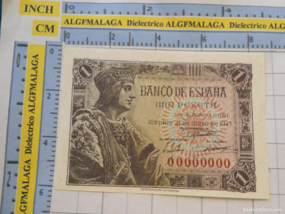Reproducciones billetes y monedas: BILLETE FACS&Iacute;MIL DE ESPA&Ntilde;A. SERIE BILLETES DEL FRANQUISMO. 1 PESETAS MADRID 21 MAYO 1943 49