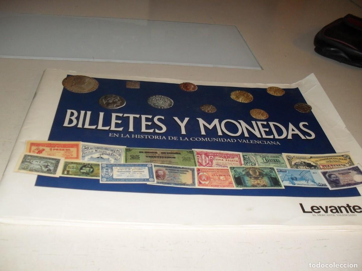 Reproducciones billetes y monedas: BILLETES Y MONEDAS,EN LA HISTORIA DE LA COMUNIDAD VALENCIANA,ALBUM VACIOLEVANTE,1997