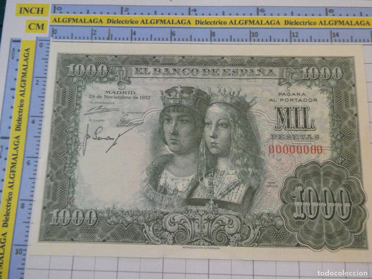 Reproducciones billetes y monedas: BILLETE FACS&Iacute;MIL DE ESPA&Ntilde;A. SERIE BILLETES DEL FRANQUISMO. 1000 PESETAS MADRID 29 NOVIEMBRE 1957 53