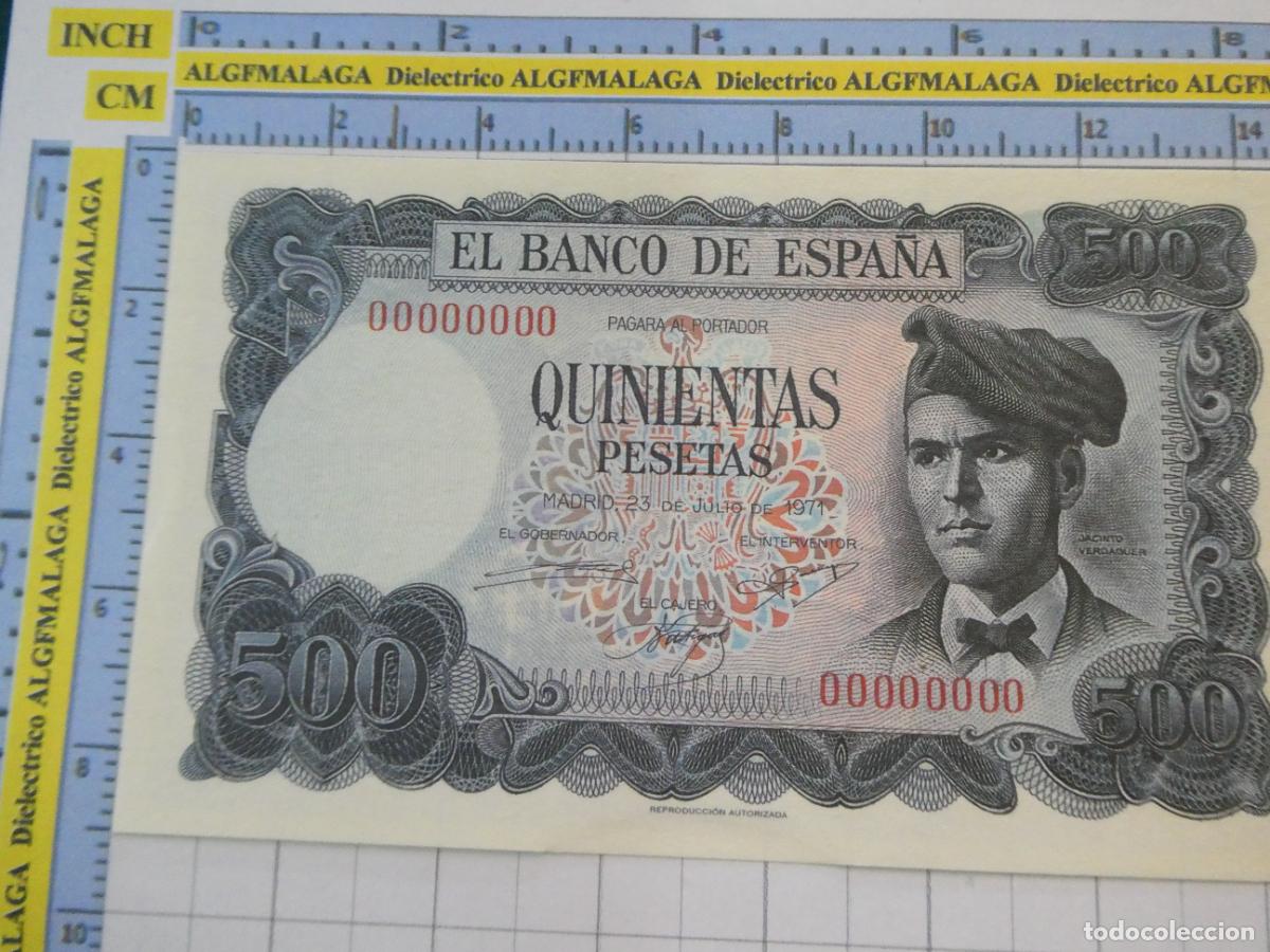 Reproducciones billetes y monedas: BILLETE FACS&Iacute;MIL DE ESPA&Ntilde;A. SERIE BILLETES DEL FRANQUISMO. 500 PESETAS MADRID 23 JULIO 1971 57