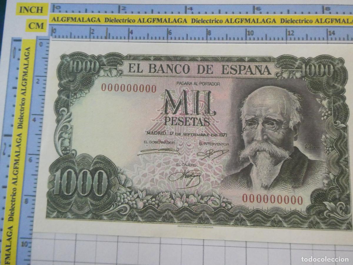 Reproducciones billetes y monedas: BILLETE FACS&Iacute;MIL DE ESPA&Ntilde;A. SERIE BILLETES DEL FRANQUISMO. 1000 PESETAS MADRID 17 SEPTIEMBRE 1971 58