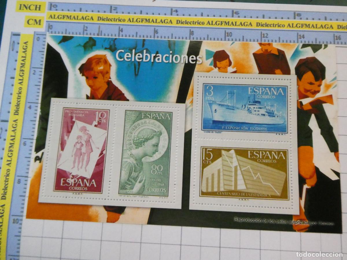 Reproducciones billetes y monedas: HOJA BLOQUE FACS&Iacute;MIL. SERIE LOS SELLOS DEL FRANQUISMO. CELEBRACIONES EXPOSICI&Oacute;N FLOTANTE. 61