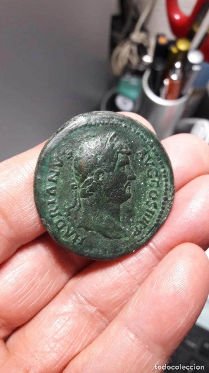 Reproducciones billetes y monedas: Sestercio de Adriano &rdquo; Replica de Moneda Romana &rdquo;