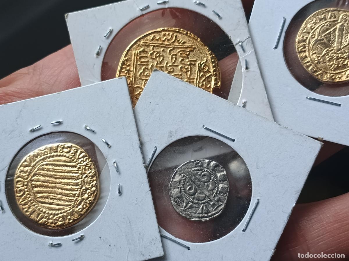Reproducciones billetes y monedas: 4 reproducciones de monedas antiguas