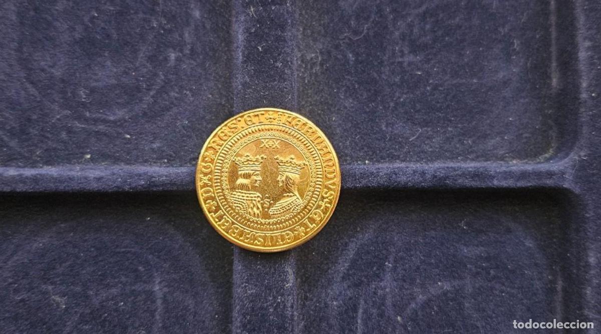 Replikate von Banknoten und M&uuml;nzen: MONEDA ESPAŃA 20 EXCELENTES REYES CAT&Oacute;LICOS Muy Escasa