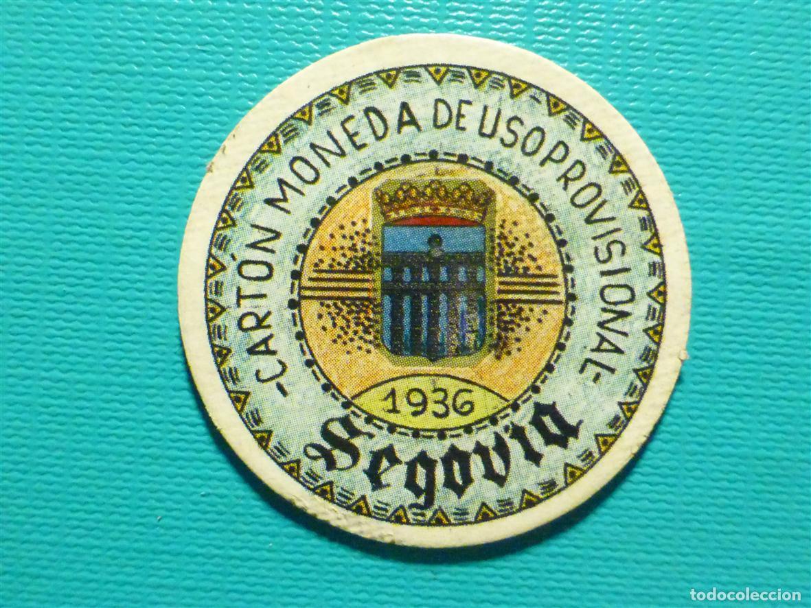 Riproduzioni banconote e monete: CART&Oacute;N MONEDA DE USO PROVISIONAL - Segovia - Escudo - 5 c&eacute;ntimos