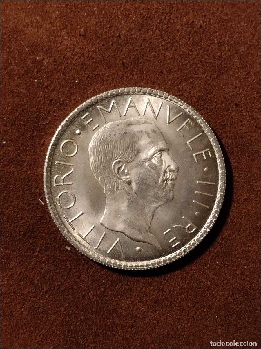 Reproducciones billetes y monedas: Moneda 20 Lire Italia 1931 &ndash; Vittorio Emanuele III &ndash; M&oacute;dulo grande 35 mm (Reproducci&oacute;n hist&oacute;rica)