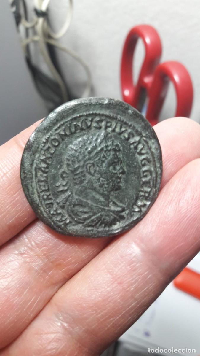 Reproducciones billetes y monedas: Sestercio de Caracalla Reproduccion de Moneda Romana