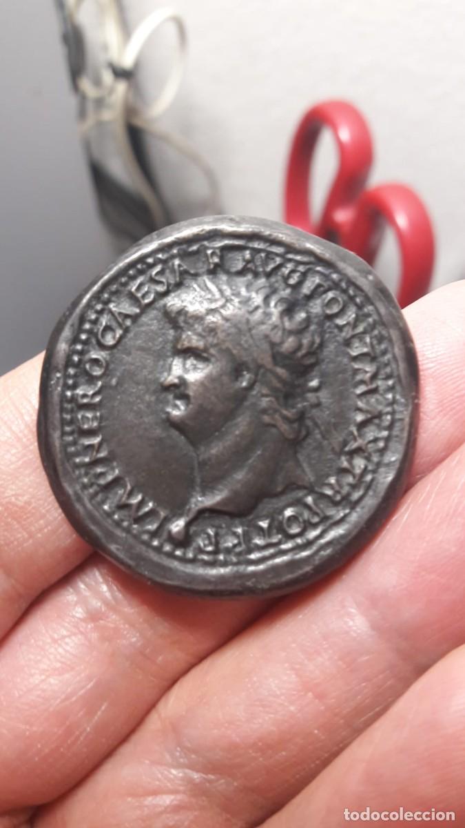 Reproducciones billetes y monedas: Sestercio de Neron - Reproduccion de Moneda Romana