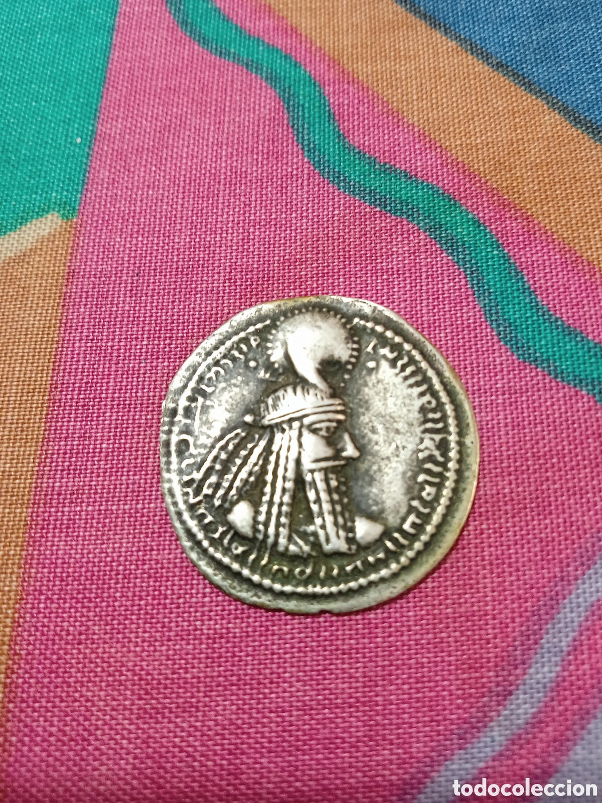 Reproducciones billetes y monedas: BONITA COPIA DE UNA DRACMA DEL IMPERIO SASANIDA