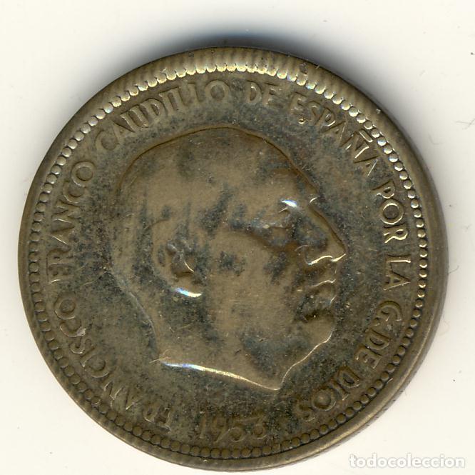 Reproducciones billetes y monedas: MONEDA DE 2,50 PESETAS 1953 FALSA &Eacute;POCA