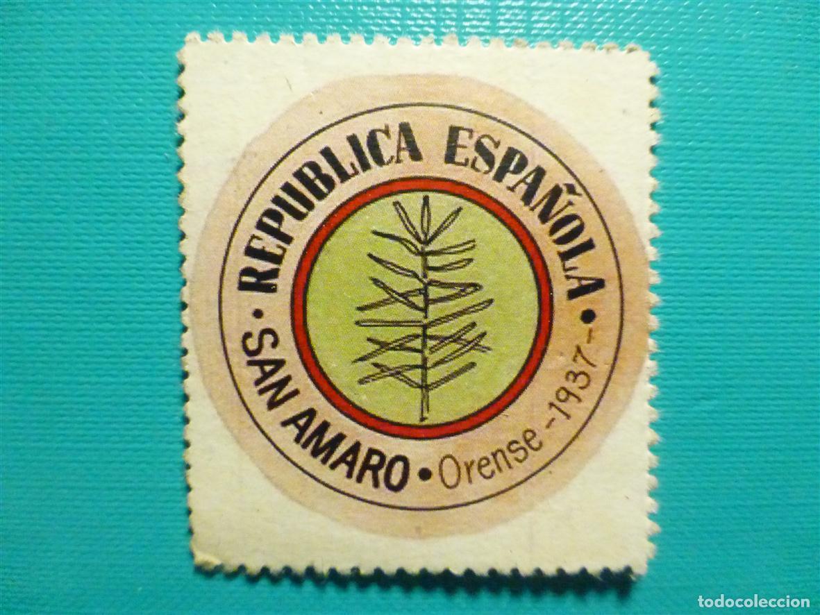 Reproducciones billetes y monedas: Cart&oacute;n Moneda de Uso Provisional - San Amaro - Orense - 1 C&eacute;ntimo -