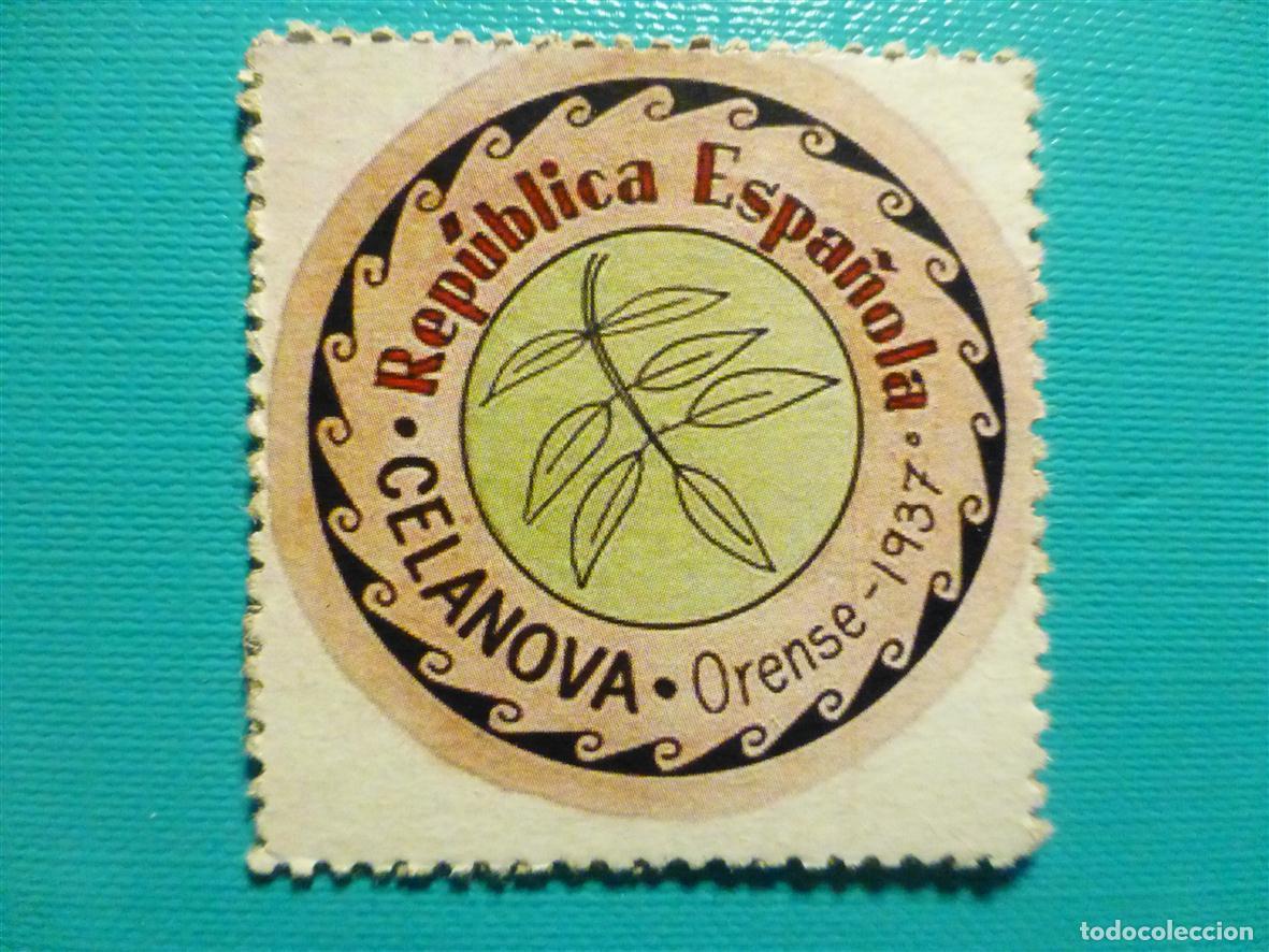 Reproducciones billetes y monedas: Cart&oacute;n Moneda de Uso Provisional - Celanova - Orense - 10 C&eacute;ntimos -