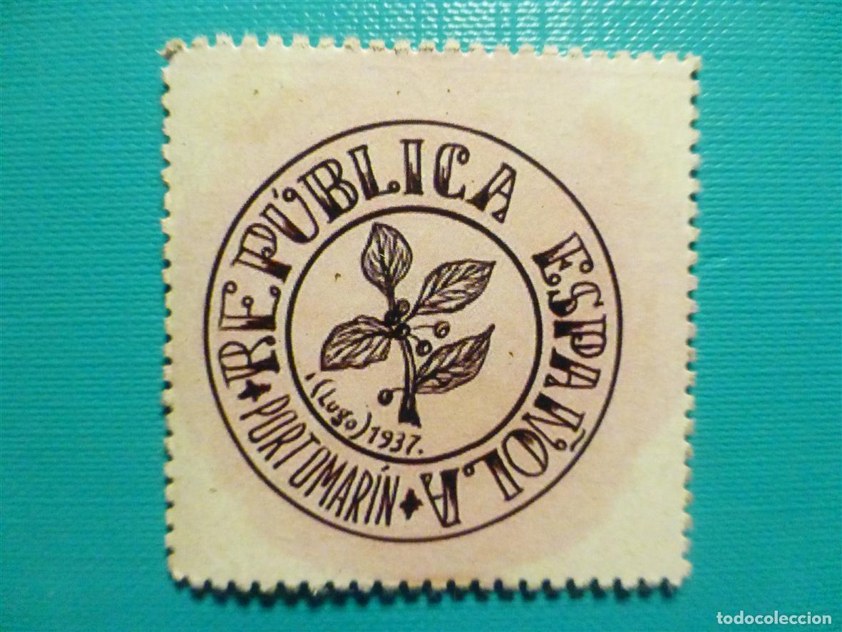Reproducciones billetes y monedas: Cart&oacute;n Moneda de Uso Provisional - Portomarin - Lugo - 15 C&eacute;ntimos -