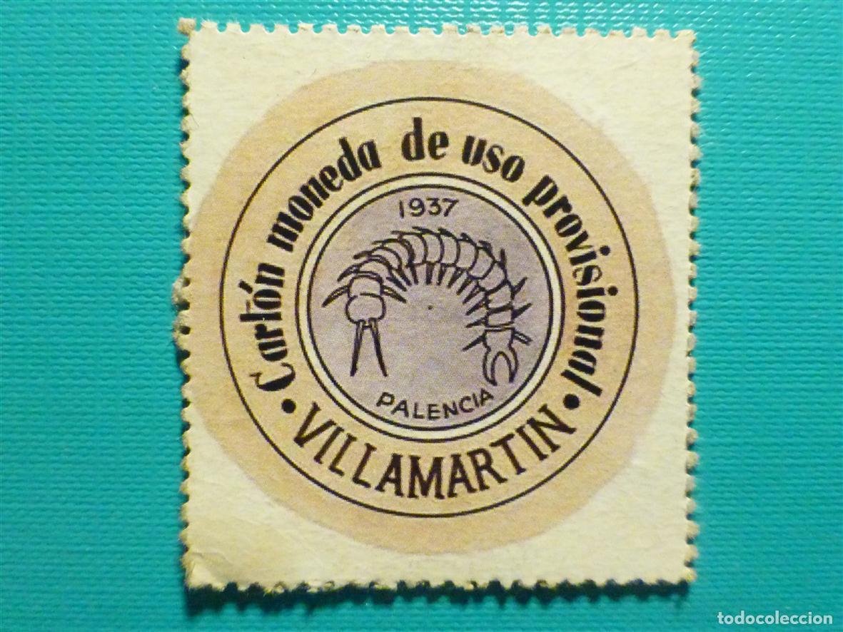 Reproducciones billetes y monedas: Cart&oacute;n Moneda de Uso Provisional - Villamart&iacute;n - Palencia - 1 C&eacute;ntimo -