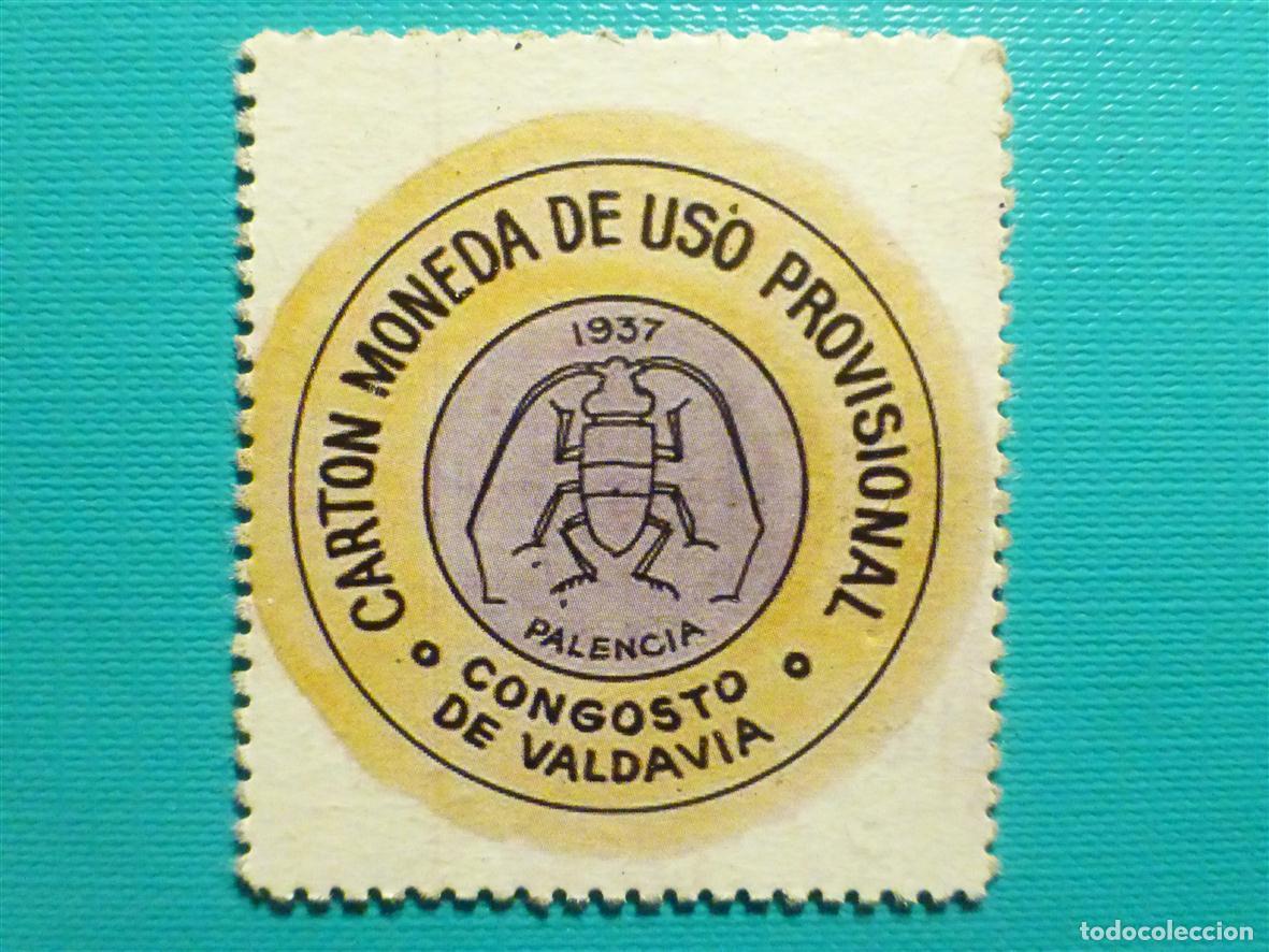 Reproducciones billetes y monedas: Cart&oacute;n Moneda de Uso Provisional - Congosto de Valdavia - Palencia - 40 C&eacute;ntimos -