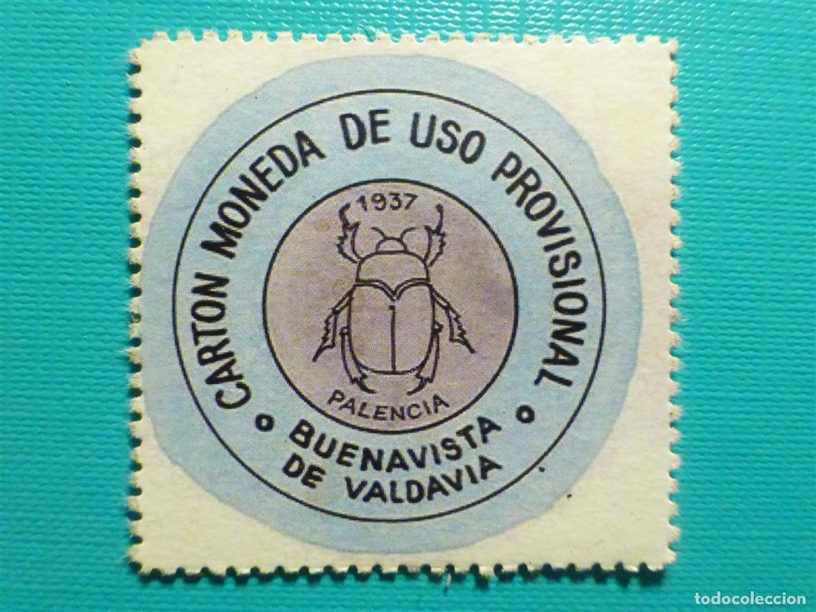 Reproducciones billetes y monedas: Cart&oacute;n Moneda de Uso Provisional - Buenavista de Valdavia - Palencia - 1 C&eacute;ntimo -