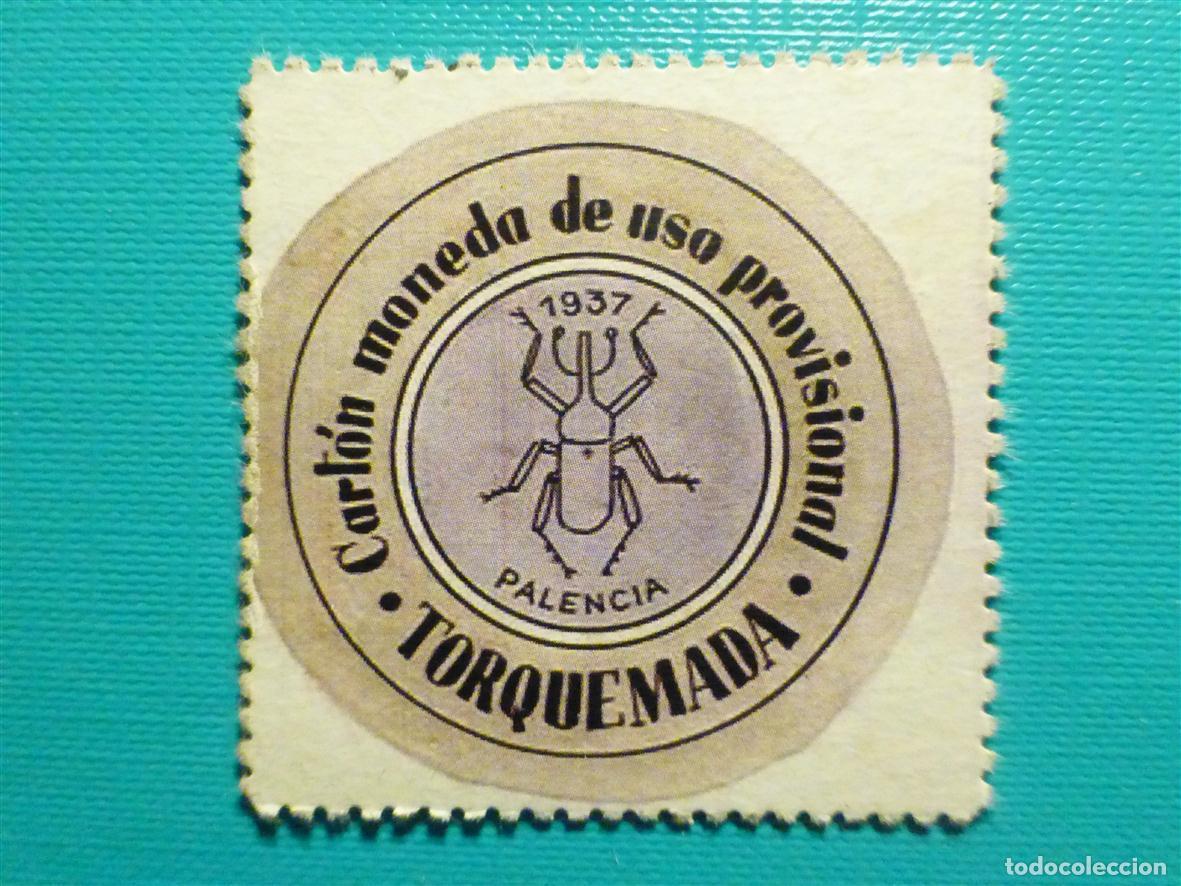 Reproducciones billetes y monedas: Cart&oacute;n Moneda de Uso Provisional - Torquemada - Palencia - 15 C&eacute;ntimos -