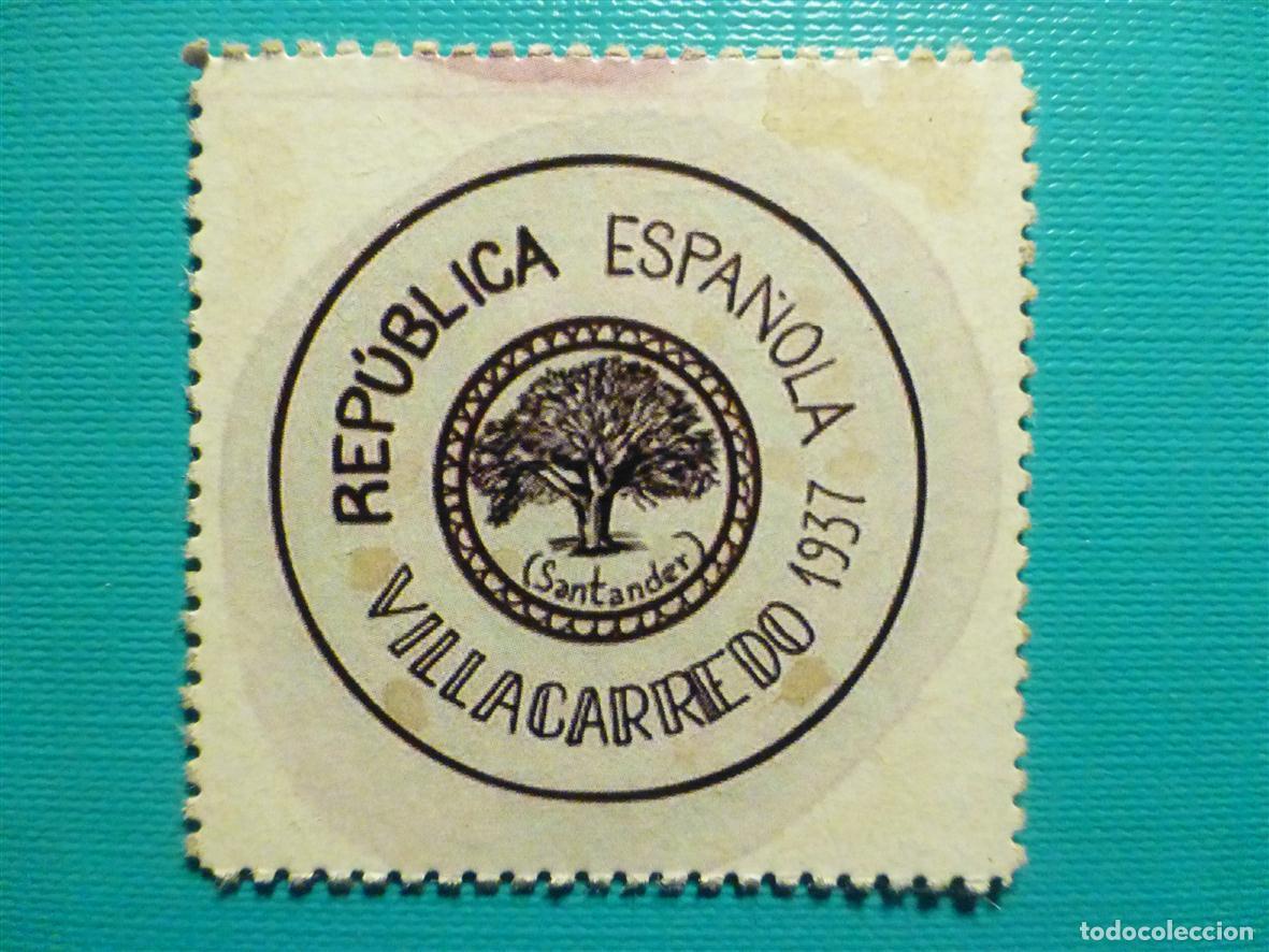 Reproducciones billetes y monedas: Cart&oacute;n Moneda de Uso Provisional - Villacarredo - Santander - 15 C&eacute;ntimos -