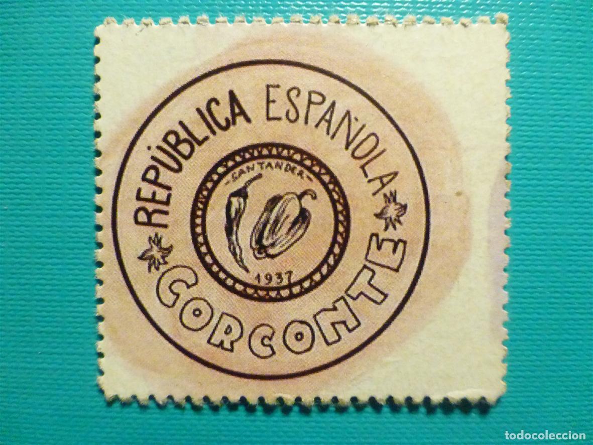 Reproducciones billetes y monedas: Cart&oacute;n Moneda de Uso Provisional - Corconte - Santander - 15 C&eacute;ntimos -