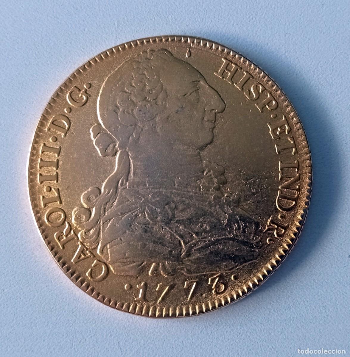 Reprodu&ccedil;&otilde;es notas e moedas: REPRODUCCI&Oacute;N MONEDA 1773 CARLOS III - CAROL III D.G. HISP.ETIND.R
