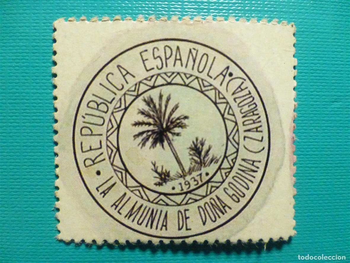 Reproducciones billetes y monedas: Cart&oacute;n Moneda de Uso Provisional - La Almunia de Do&ntilde;a Godina - Zaragoza - 15 C&eacute;ntimos -