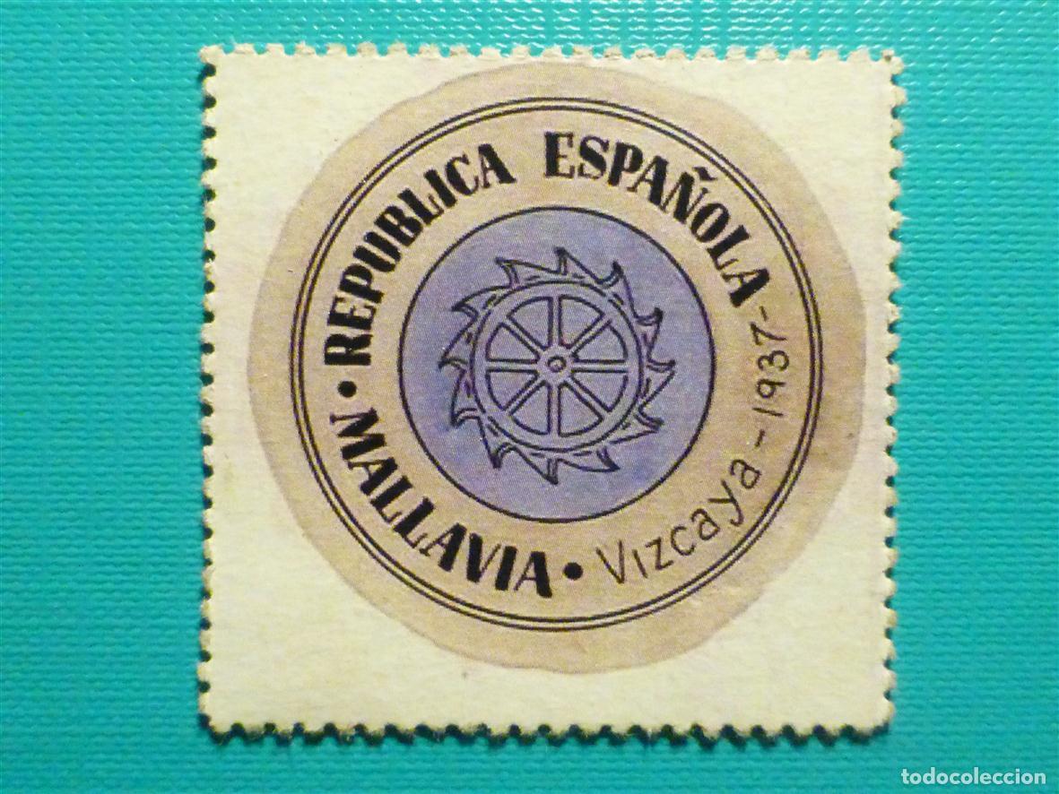Reproducciones billetes y monedas: Cart&oacute;n Moneda de Uso Provisional - Mallavia - Vizcaya - 25 C&eacute;ntimos -