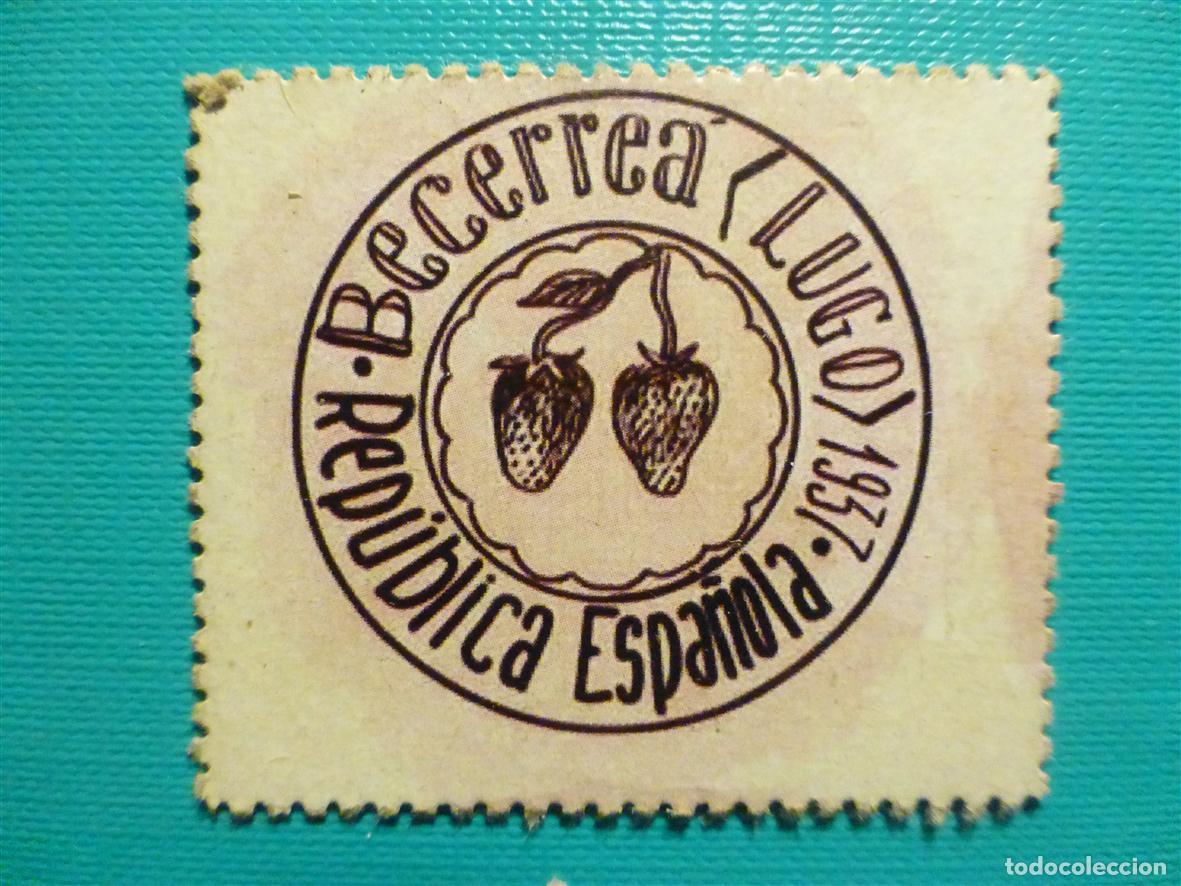 Reproducciones billetes y monedas: Cart&oacute;n Moneda de Uso Provisional - Becerrea - Lugo - 25 C&eacute;ntimos -