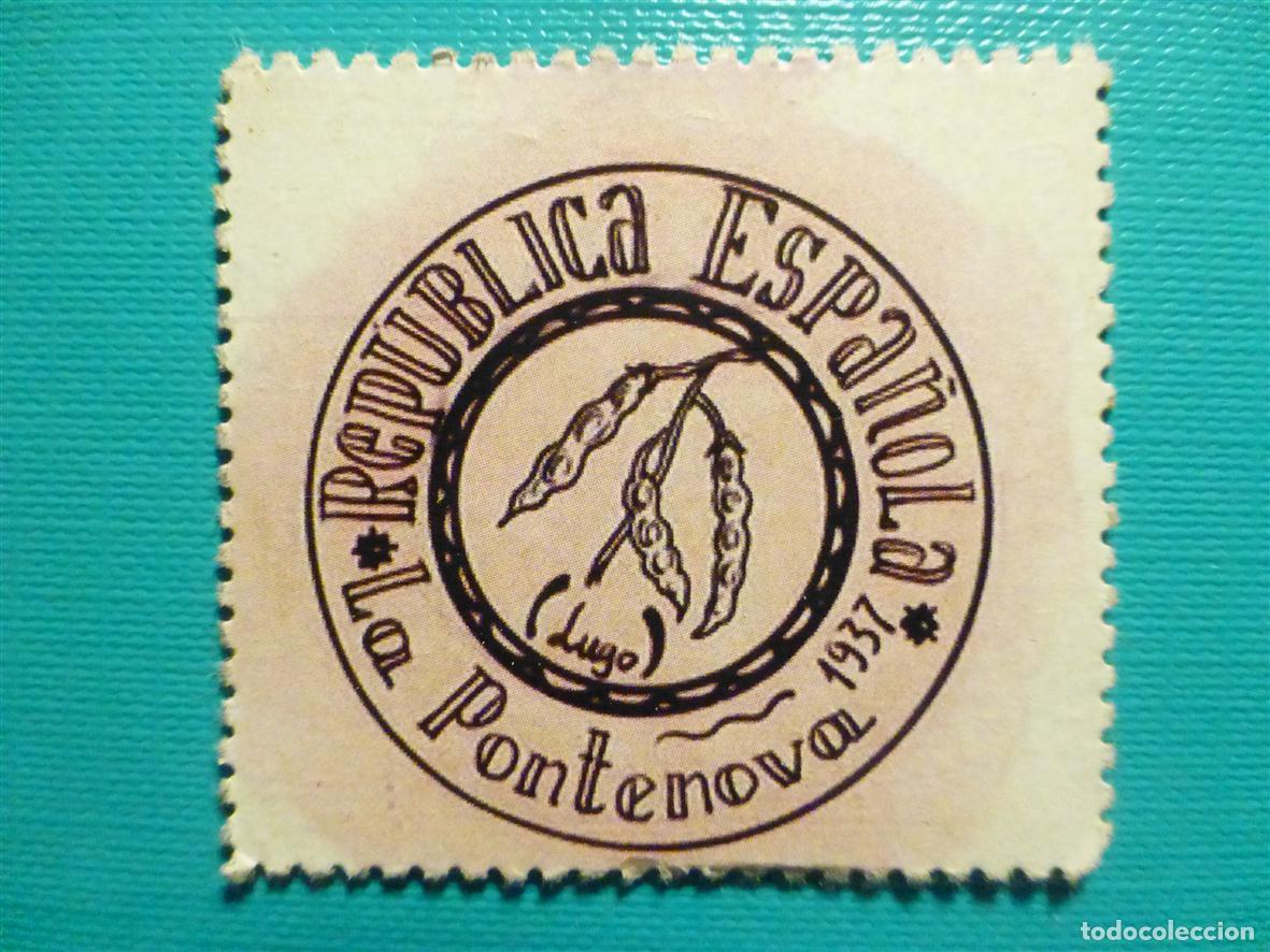 Reproducciones billetes y monedas: Cart&oacute;n Moneda de Uso Provisional - Pontenova - Lugo - 25 C&eacute;ntimos -