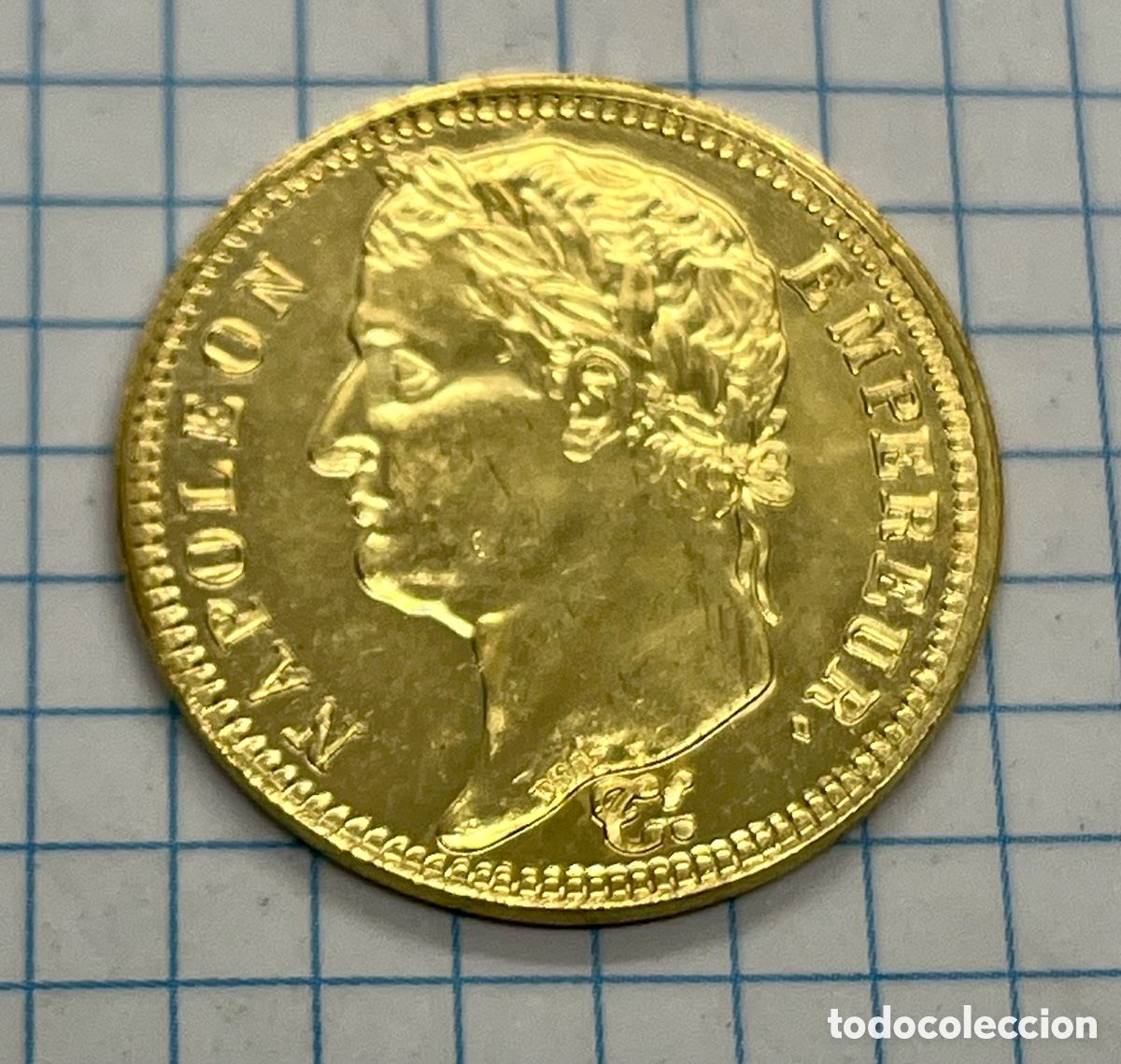 Reproducciones billetes y monedas: MONEDA DE ORO PURO NAPOLE&Oacute;N I 1809