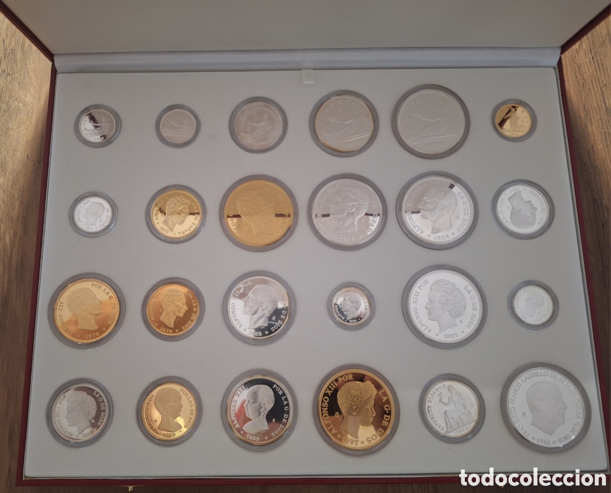 Reproducciones billetes y monedas: Colecci&oacute;n Historia de la Peseta (24 monedas)