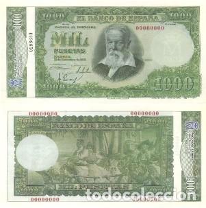 Reproducciones billetes y monedas: REPRODUCCION DE BILLETE DE ESPA&Ntilde;A, MIL PESETAS 31 DE DICIEMBRE DE 1951. BILL-949