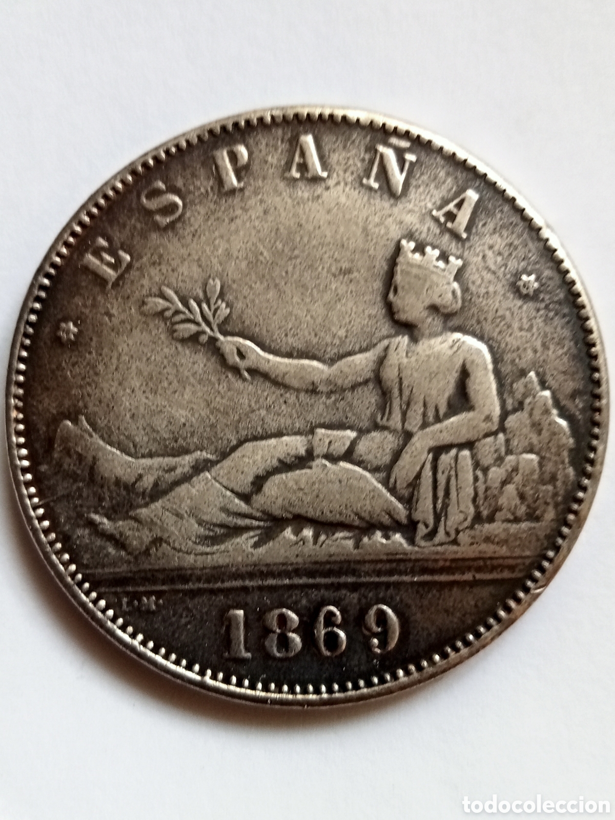 Reproducciones billetes y monedas: GOBIERNO PROVISIONAL - A&Ntilde;O 1869 - 5 PESETAS