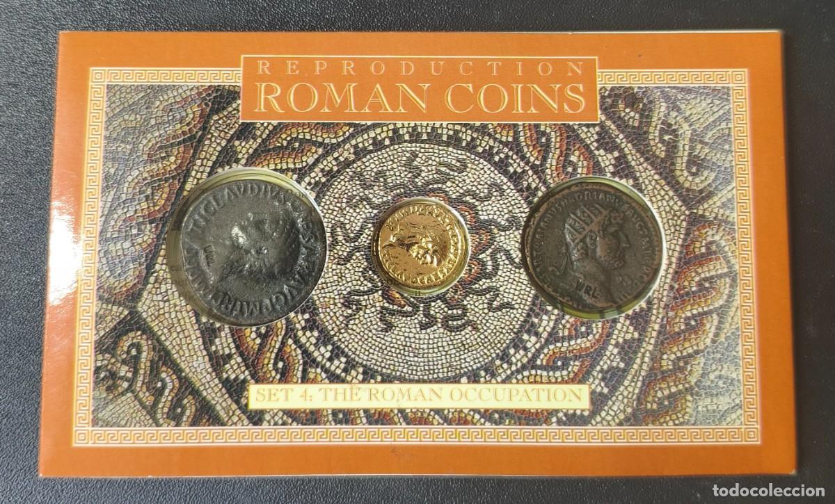Reproducciones billetes y monedas: Monedas Romanas Set 4 (Reproducci&oacute;n)