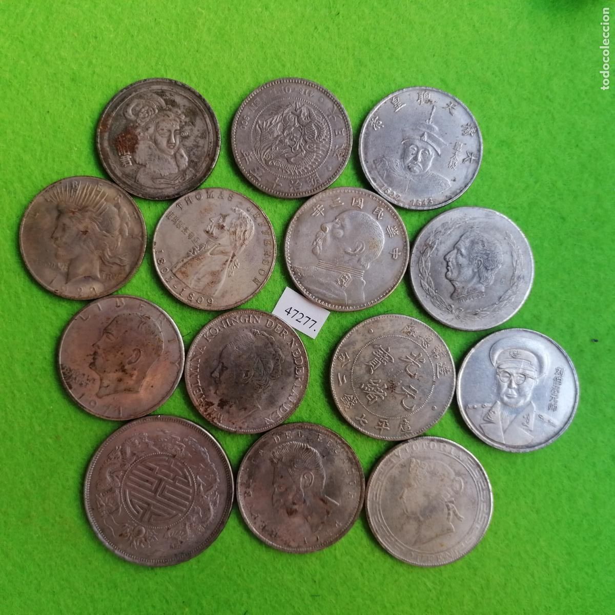 Reproducciones billetes y monedas: Lote 14 reproducciones de monedas, medallas 47277