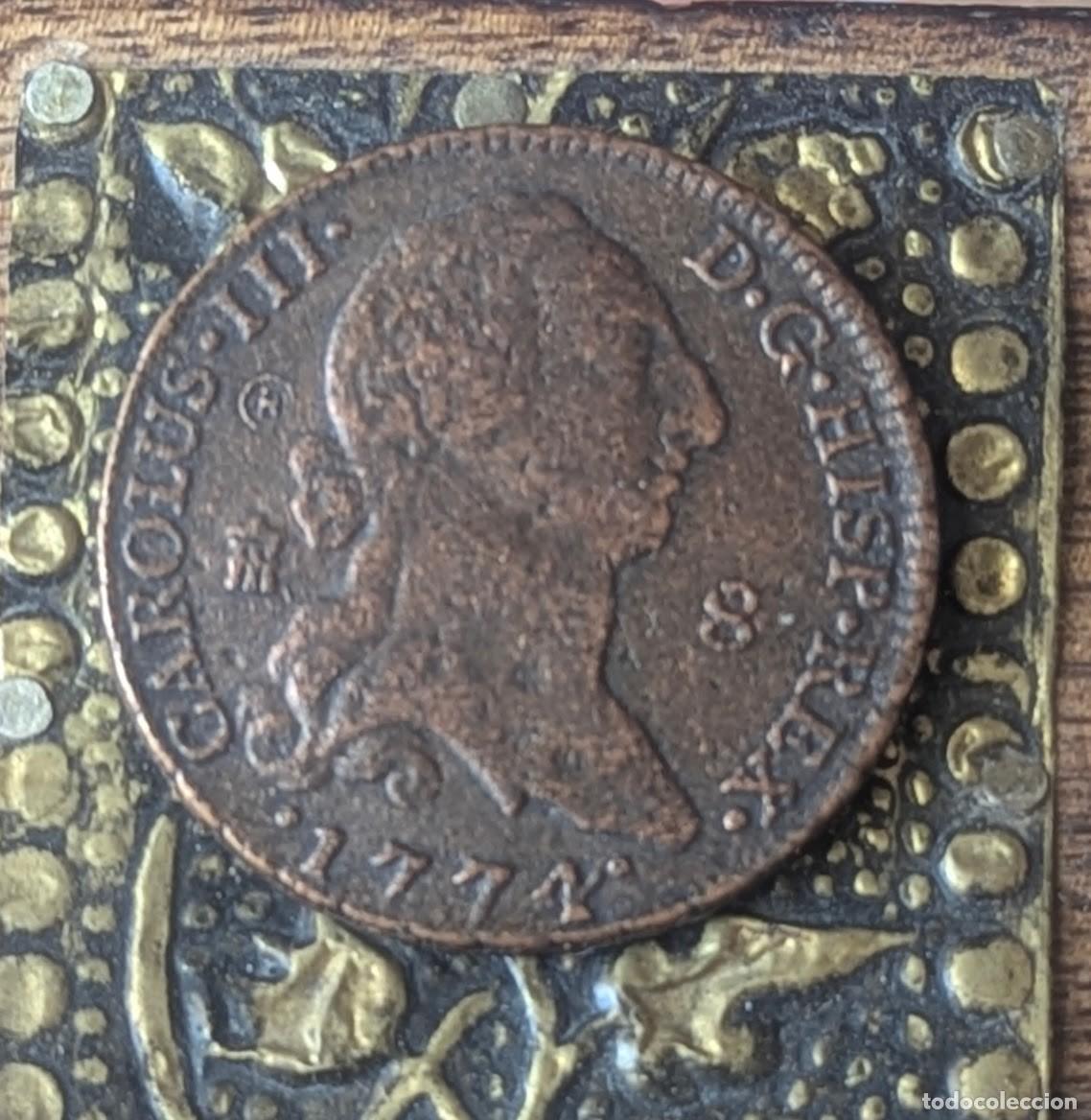 Reproducciones billetes y monedas: 8 maraved&iacute;s - Carlos III - 1.774 d.C. (Lote 176261)