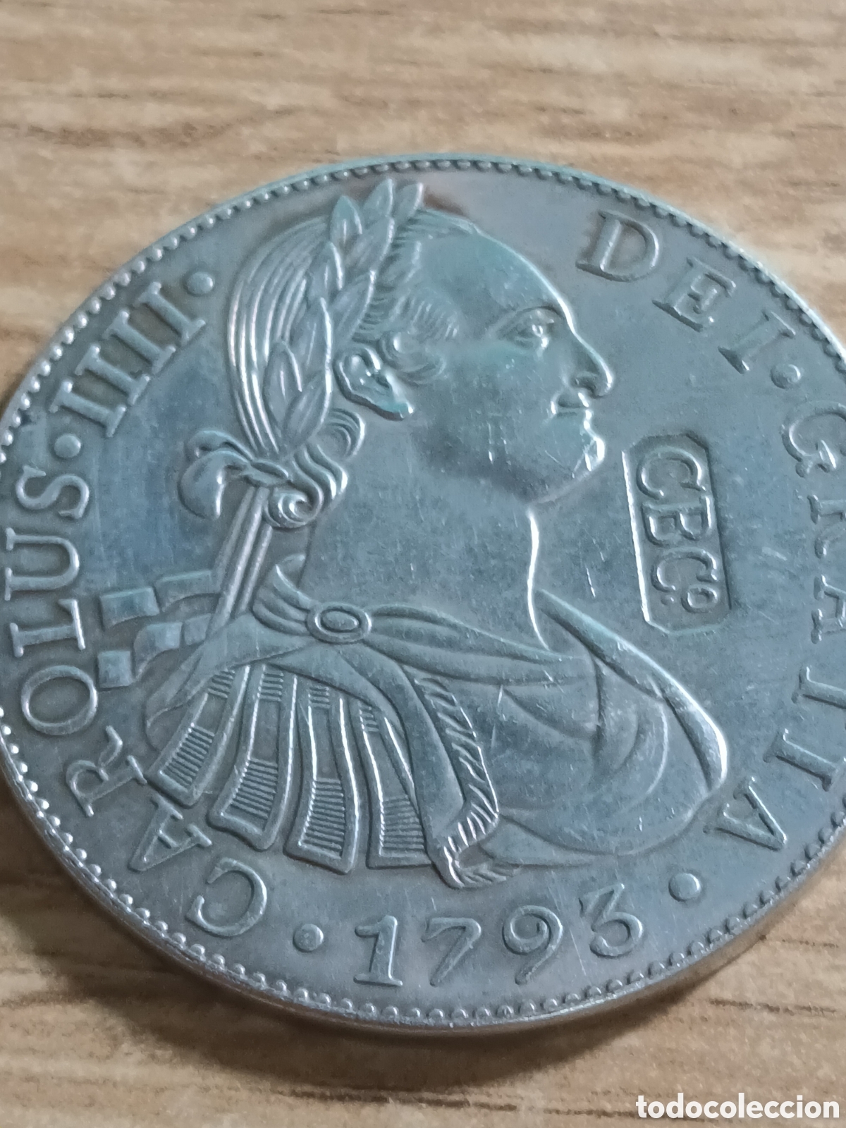 Reproducciones billetes y monedas: REPLICA PERFETA DE 8 REALES CARLOS IIII A&Ntilde;O 1793