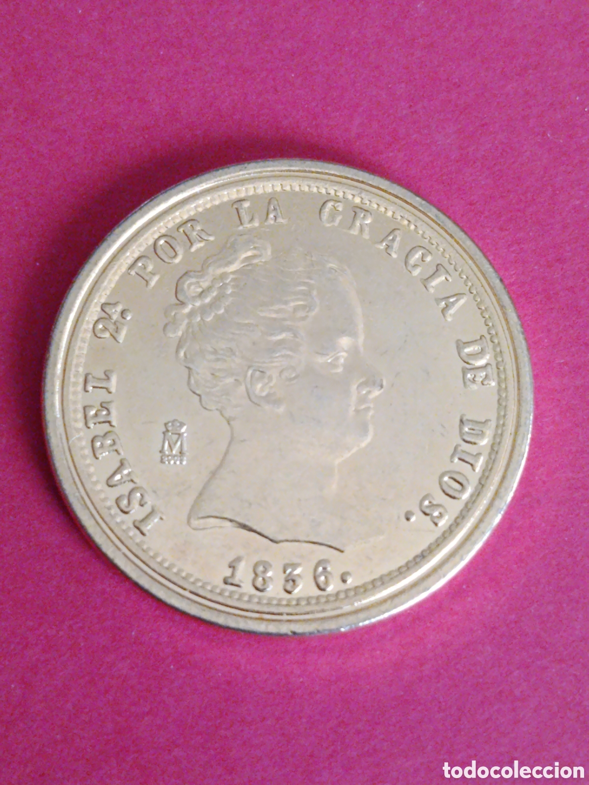 Reproducciones billetes y monedas: COLECCI&Oacute;N DEL REAL A LA PESETA. EL PAIS. 80 REALES. 1836. FNMT.
