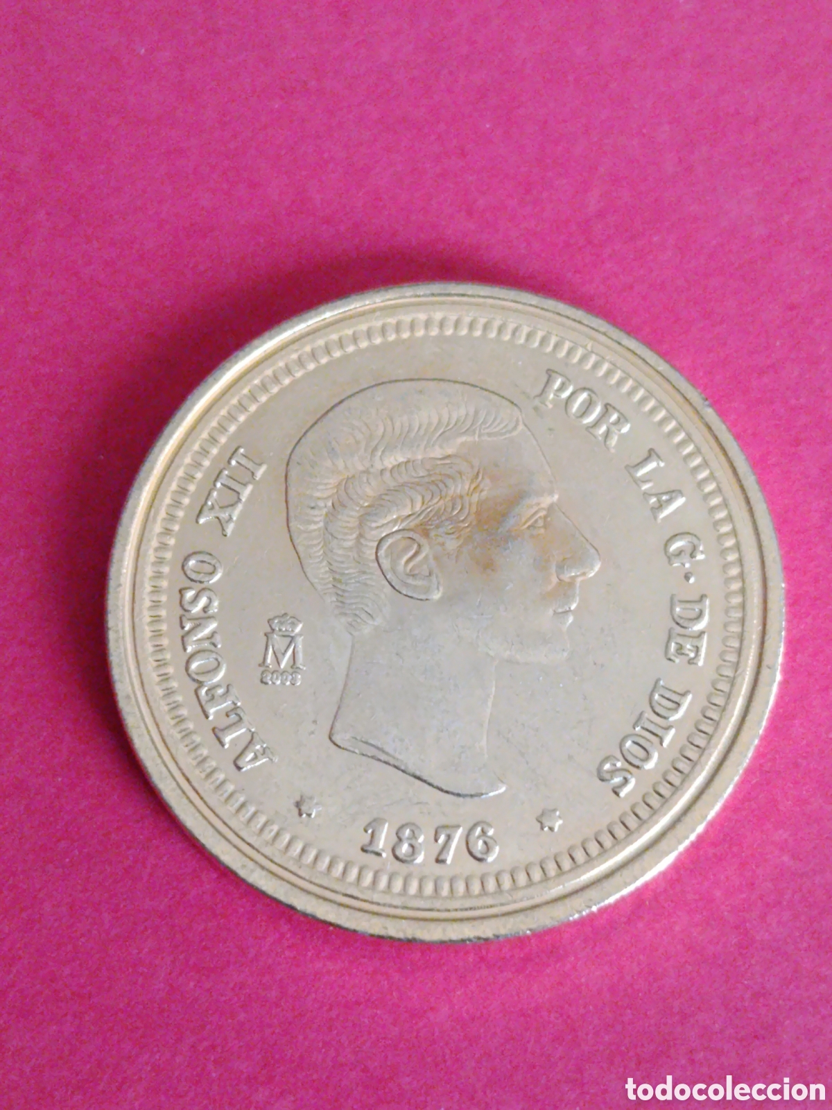 Reproducciones billetes y monedas: COLECCI&Oacute;N DEL REAL A LA PESETA. EL PAIS. 25 PESETAS. 1876. FNMT.