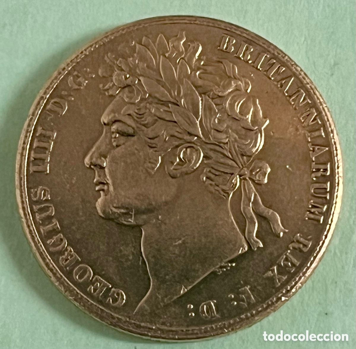 Reproducciones billetes y monedas: Moneda de oro puro de George II 1822