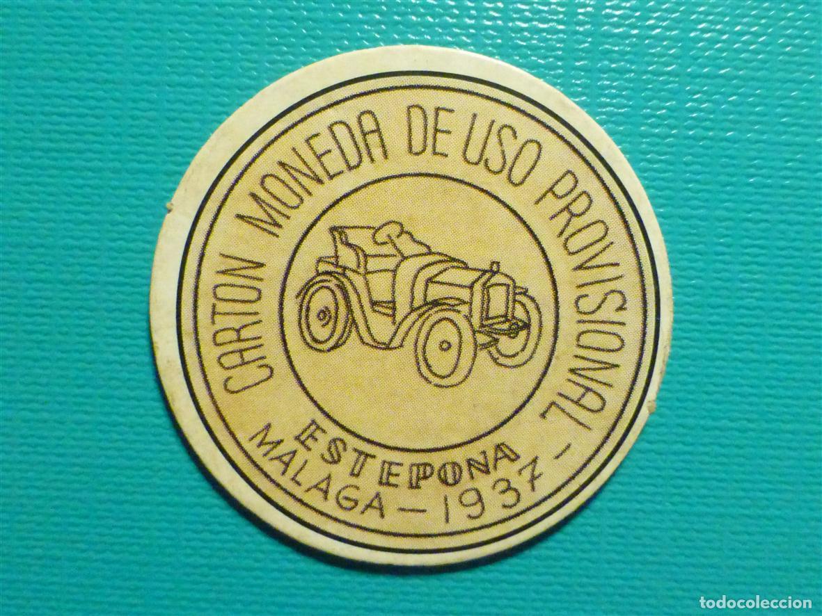 Reproducciones billetes y monedas: Cart&oacute;n Moneda de Uso Provisional - Estepona - M&aacute;laga - 1937 - 40 C&eacute;ntimos -