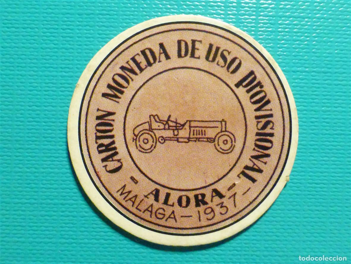 Reproducciones billetes y monedas: Cart&oacute;n Moneda de Uso Provisional - Alora - M&aacute;laga - 1937 - 15 C&eacute;ntimos -