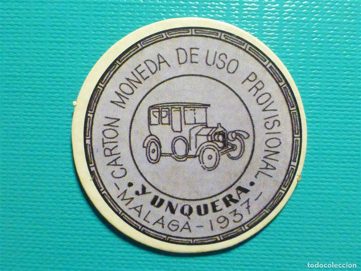 Reproducciones billetes y monedas: Cart&oacute;n Moneda de Uso Provisional - Yunquera - M&aacute;laga - 1937 - 10 C&eacute;ntimos -