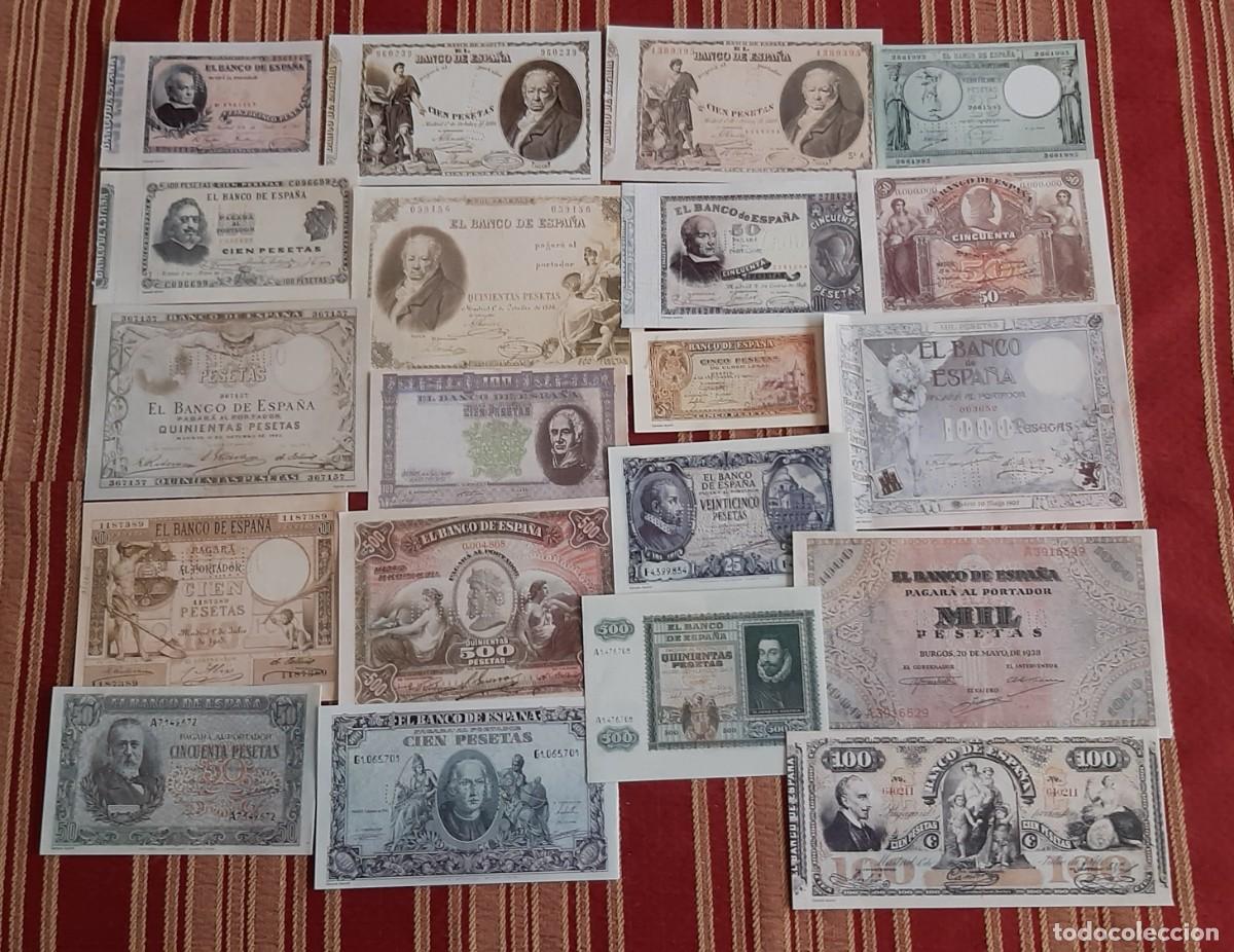 Reproducciones billetes y monedas: (FACSIMIL) LOTE DE 20 BILLETES ESPA&Ntilde;OLES FACSIMILES/REPRODUCCI&Oacute;N