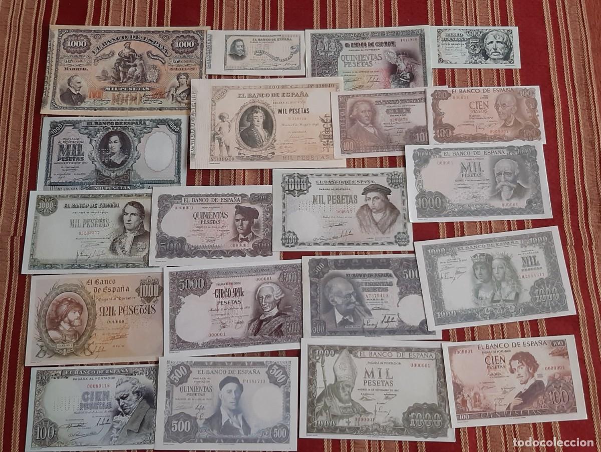 Reproducciones billetes y monedas: (FACSIMIL) LOTE DE 20 BILLETES ESPA&Ntilde;OLES FACSIMILES/REPRODUCCI&Oacute;N