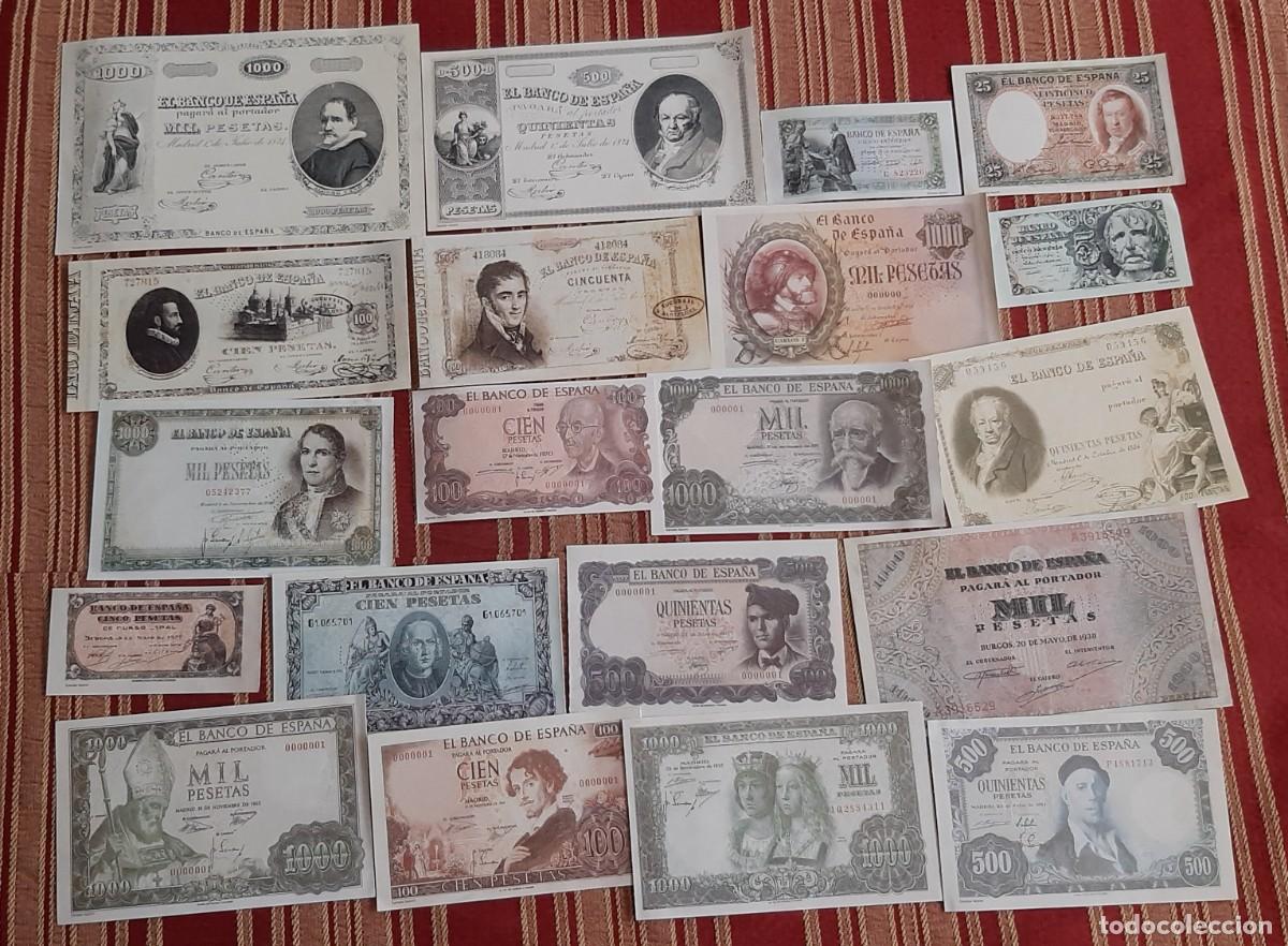 Reproducciones billetes y monedas: (FACSIMIL) LOTE DE 20 BILLETES ESPA&Ntilde;OLES FACSIMILES/REPRODUCCI&Oacute;N